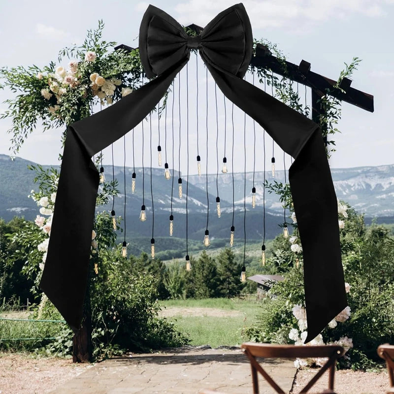 Decoração de laço gigante de casamento, laços grandes, decoração de parede de quarto