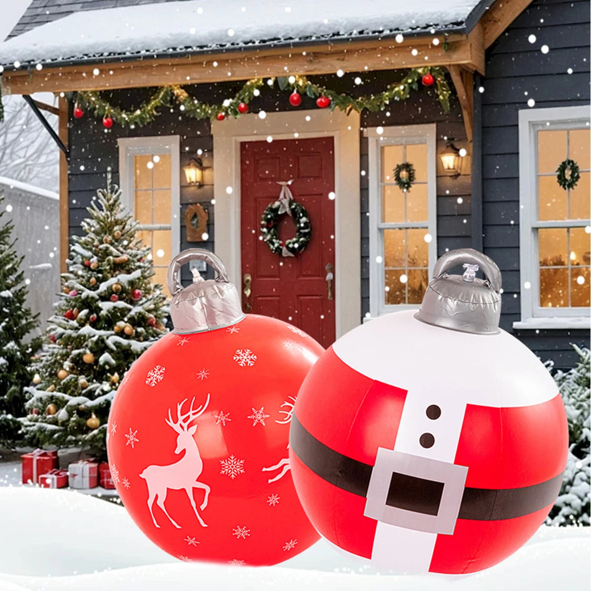 Bola de Natal Inflável, Inflável para Exterior, Bolas Infláveis Decoradas, Decoração e Infláveis