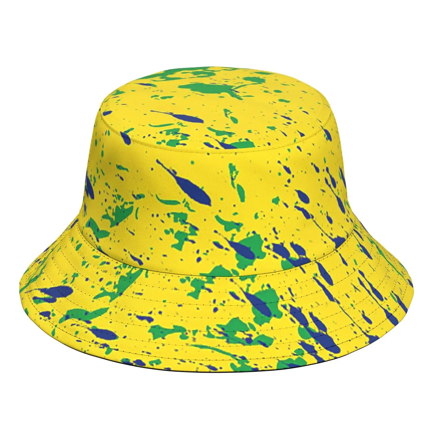 Chapéu balde bandeira Brasil unissex chapéu brasileiro embalável praia viagem pescador