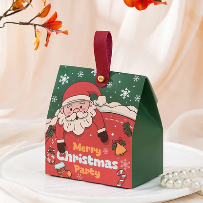 Sacola Temática de Natal 12 Peças Caixa de Embalagem de Frutas de Natal Caixa Presente