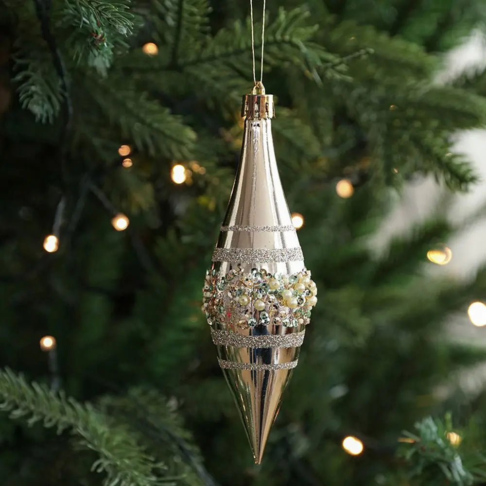 Bolas Natal Plástico Café/Bege Enfeite pendurado de Natal, enfeite de gota árvore de natal