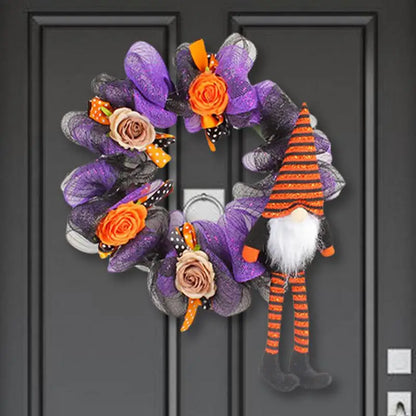 Decoração de guirlanda de Halloween, guirlandas de 35,5 cm para decoração de bruxa