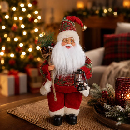 Papai Noel de Vermelho Decoração de Natal, Papai Noel de Luxo, Enfeite Natalino Grande
