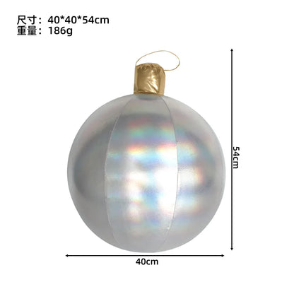 Bola de Natal Inflável Colorido Internos 40cm*Largura*54 cm*Peso: 191g Gigante 40cm PVC