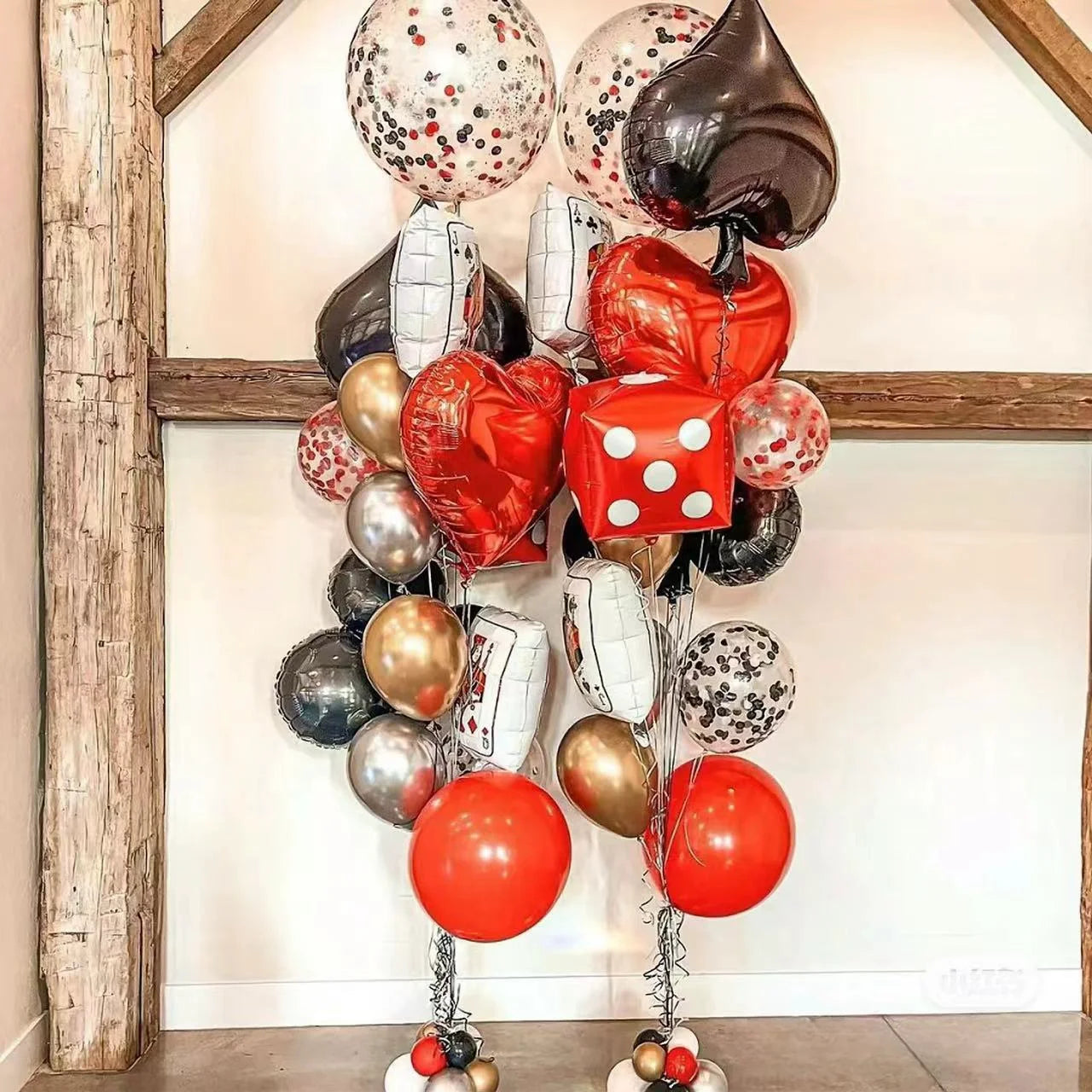 Decorações para Festas com Tema de Cassino, Kit de Arco de Balões Tema de Cassino