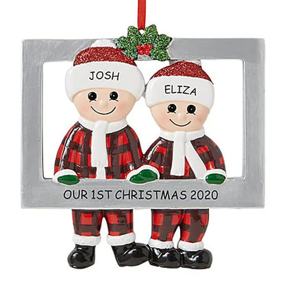 Porta-Retrato Árvore de Natal Enfeite de Natal Personalizado em Formato de Porta-Retrato 7.8cm*7.7cm