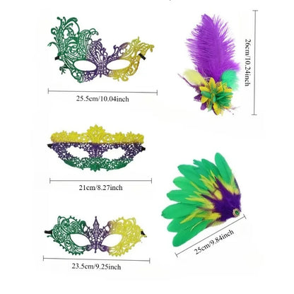 Máscara de carnaval de carnaval, máscaras venezianas para festas, fantasias de festa