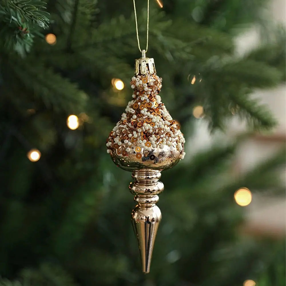 Bolas Natal Plástico Café/Bege Enfeite pendurado de Natal, enfeite de gota árvore de natal
