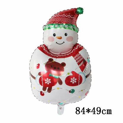 1 Mini Balão Metalizado Papai Noel Enfeites Natalinos Feliz Natal Centro Mesa 32cm