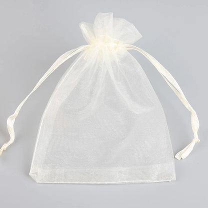 Sacolinhas Grande Organza Saco De Organza Branco 15x20cm - Pacote 50 Gala, Multicor