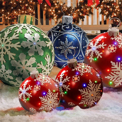Bola de Natal inflável Genérica de PVC para Áreas Externas, Enfeite Árvore Natal 60cm