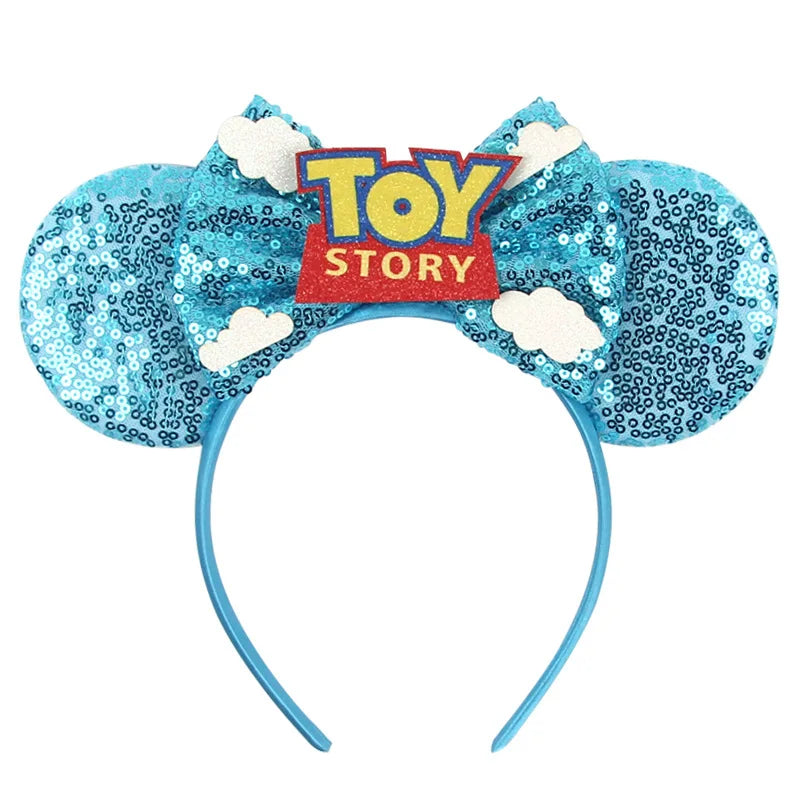 Tiaras Acessórios Disney orelha de rato com laço brilhante, Lantejoula de dupla celebração