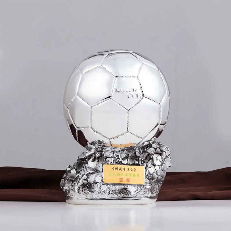 Bola de Copa do Mundo Futebol Dourado Personalizável Troféu Copa Mundo Troféu Futebol
