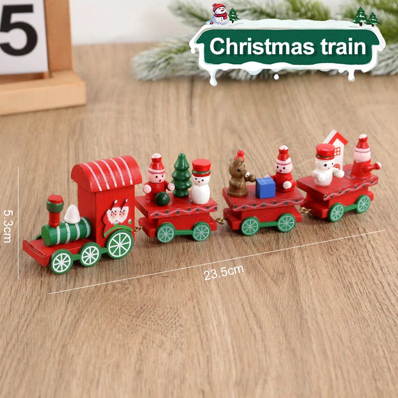 Trenzinho de Natal de Madeira Enfeite Decorativo de Mesa Mdf 25cm