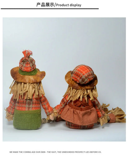 Espantalho Pernas conjunto de 1 espantalhos sentados com pernas longas, verde, ferrugem