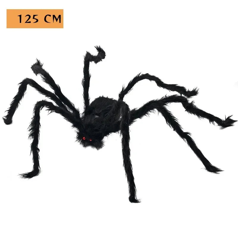 Aranha Preto Peludo Halloween Aranha, 1.5 Metro Preta, Macia, Peluda, Assustadora Ar Livre