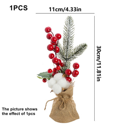 Vasos Árvores de Natal 1/3 Peças 23cm de Altura Pequenos Vasos de Árvores de Natal