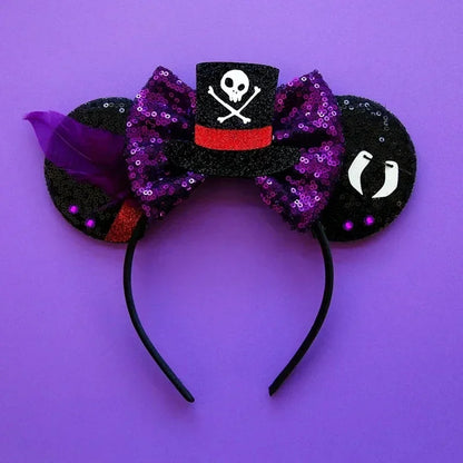 Tiaras Acessórios Disney Conjunto de 1 tiaras com orelhas rato para o Halloween, lantejoulas