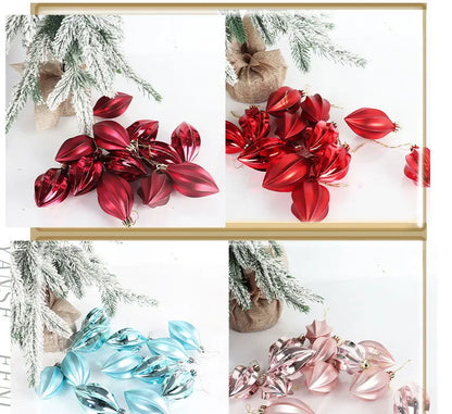 Bola de Natal de Cobre 24 Peças Decorações de Árvore de Natal Laranja e Cobre