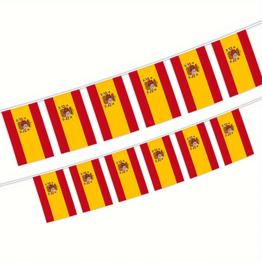 Bandeirolas Copa do Mundo espanholas de 14x21 m (32 pés), 20 peças de mini bandeirolas