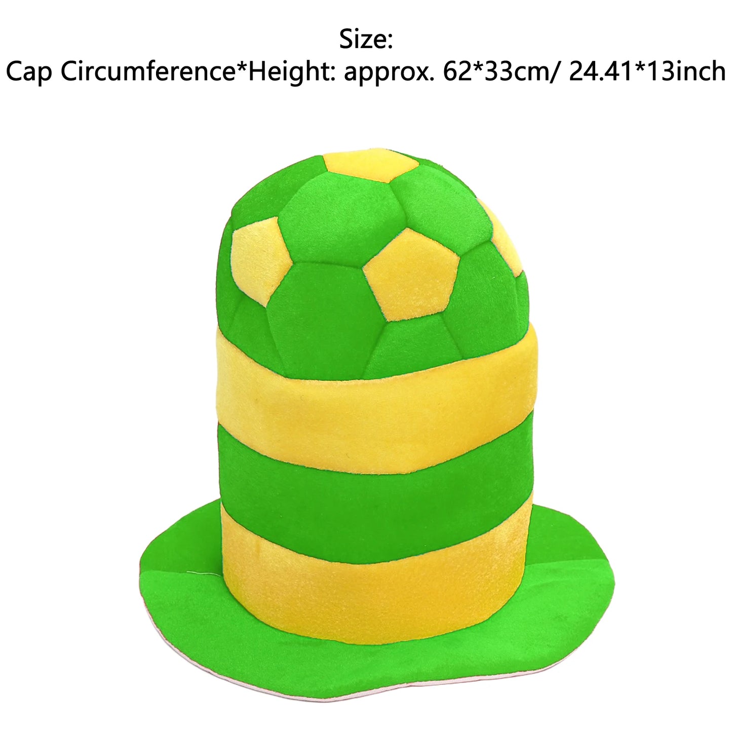 Chapéu Bola e Bandeira Brasil Copa do Mundo 62*33cm / 24.41*13 Pol.