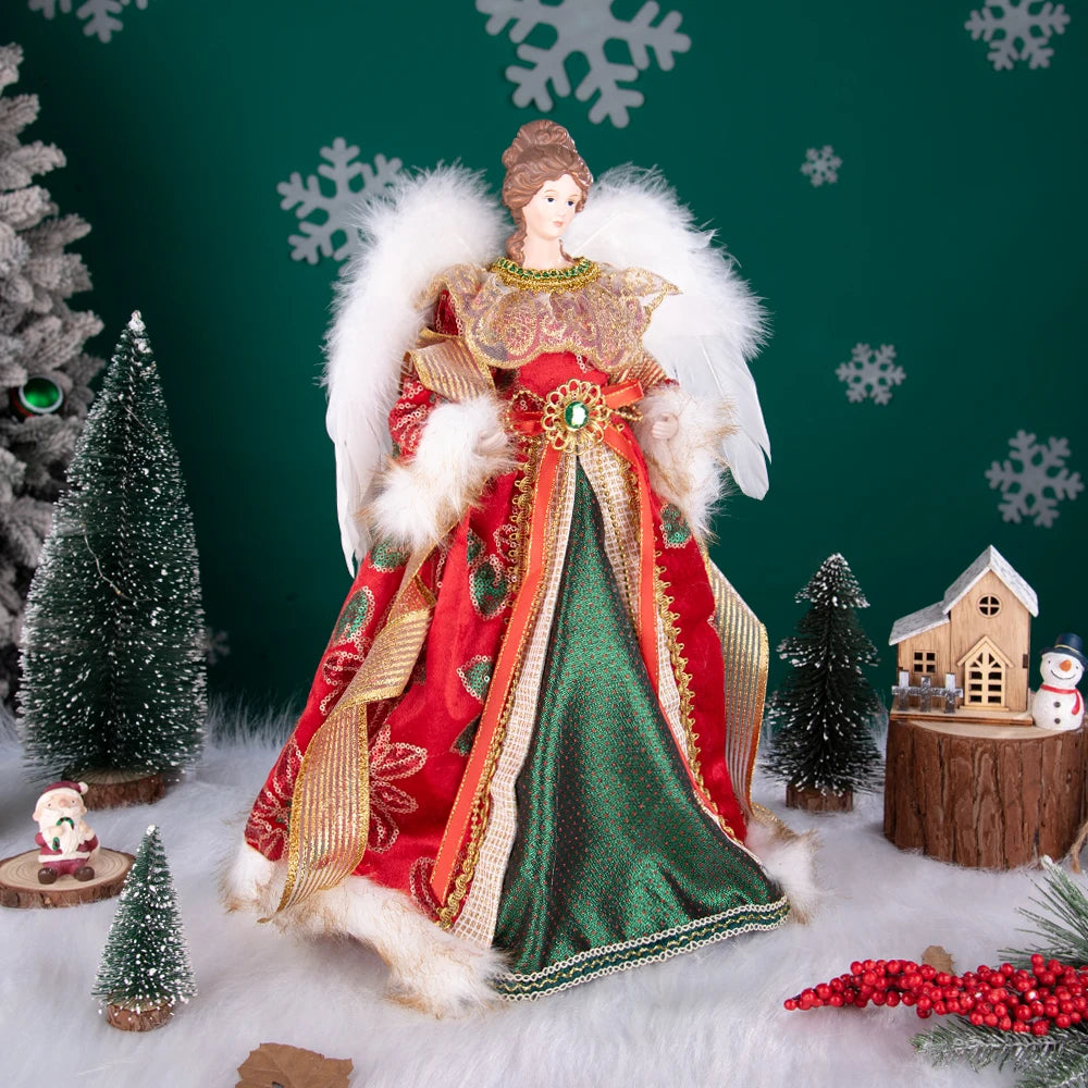 Anjo Enfeite Decoração De luxo Arvore de Natal 42 cm Arvore de Natal
