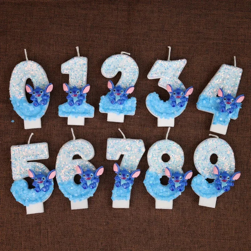 Vela Plana Stitch - Embalagem com 1 unidade.