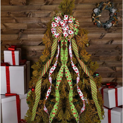 Laço Grande de Topo Árvore de Natal Aproximadas de 114cm*33cm*45"*13"