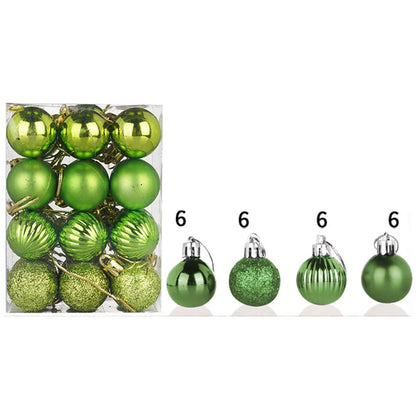 Bolas de Decoração de Natal 24 Peças de Bolas de Enfeite de Árvore de Natal Decorações