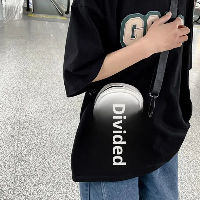 Bolsa transversal com rosto de fantasma refletivo de Halloween para mulheres e homens