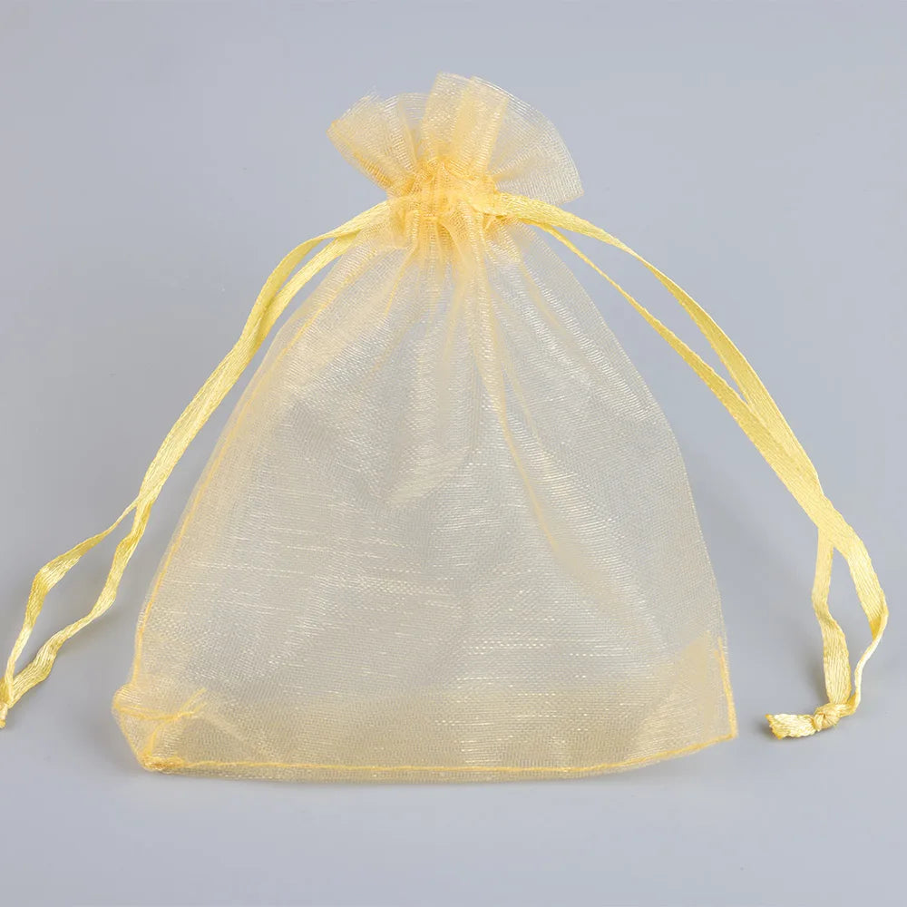 Sacolinhas Grande Organza Saco De Organza Branco 15x20cm - Pacote 50 Gala, Multicor