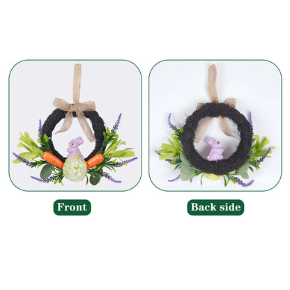 Guirlanda grande de coelho da páscoa decoração de janela guirlanda em forma de coelho