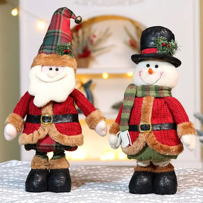 Papai Noel Decorativo Natal Enfeites de Natal de Retrátil, Boneco de neve, Alce, Papai noel