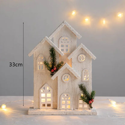 Cerca Decoração Natal Neve Pinho Decoração árvores Natal | Portão árvore natal madeira