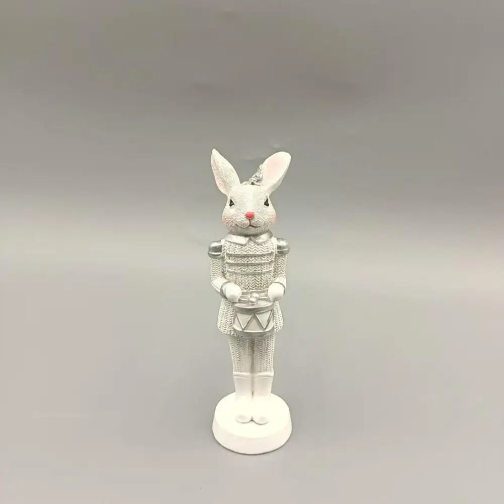 Coelho da Páscoa Quebra-Nozes Estatueta de Resina Coelhinho Escultura Quebra-Nozes