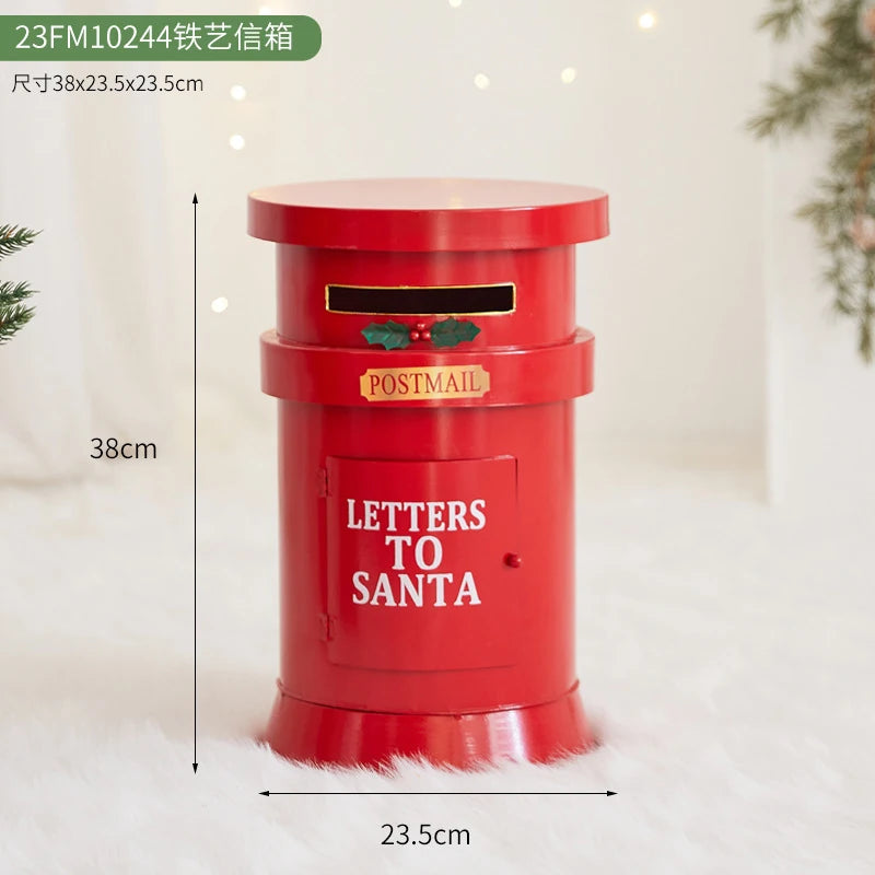 Caixa de correios pirulito estátua de caixa de correio de natal decorações natal decoração