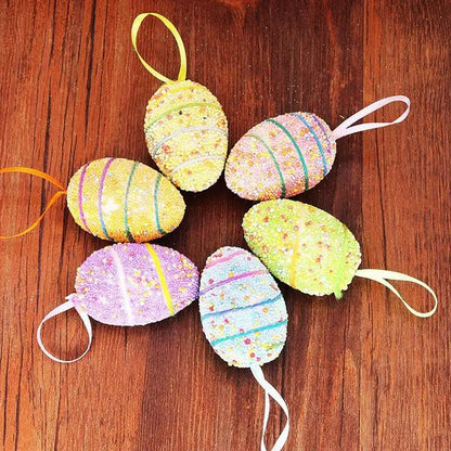 Ovos/Coelho/Cenoura de Páscoa decoração 24 peças de enfeites ovo Páscoa e cenoura
