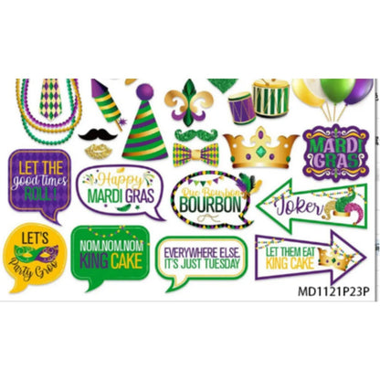 Kit com 35 peças de adereços para cabine de fotos do Carnaval, artigos festa à fantasia
