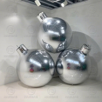 Bolas de espelho infláveis Natal grandes e brilhantes da para decoração de festas e Natal