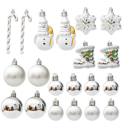 Bolas de natal Enfeites de Natal colorido inquebráveis, 50 peças, plástico, pendurar, Natal