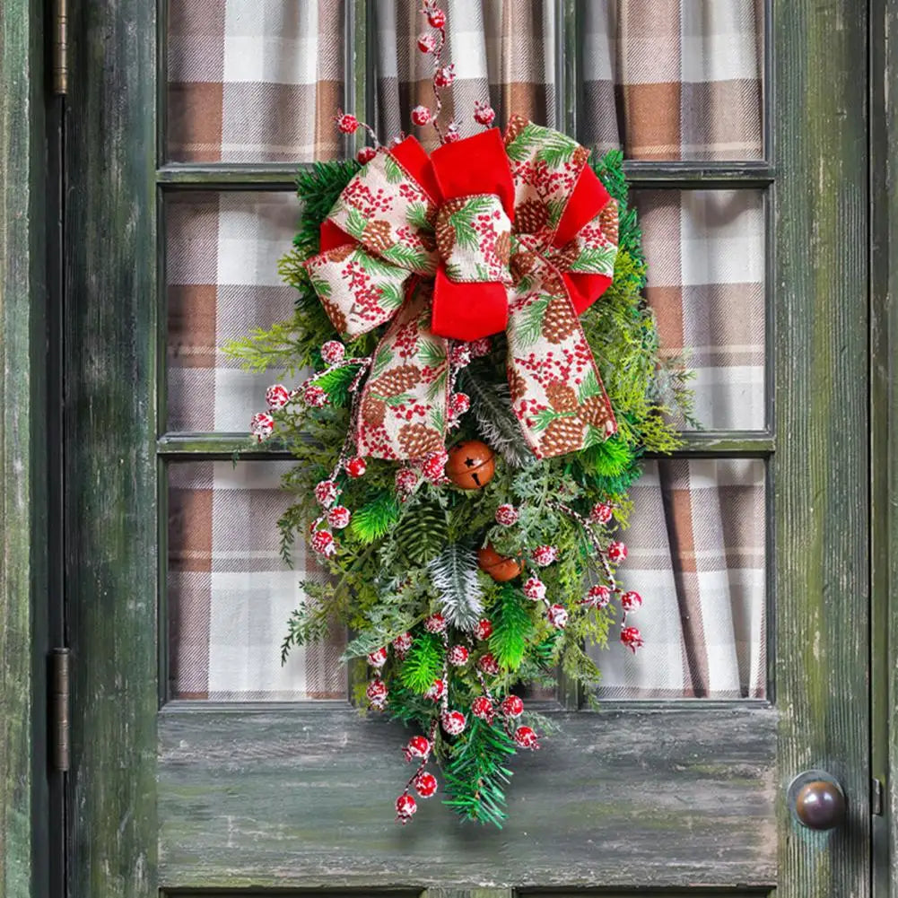 Guirlanda De Porta E Laços Enfeite De Natal