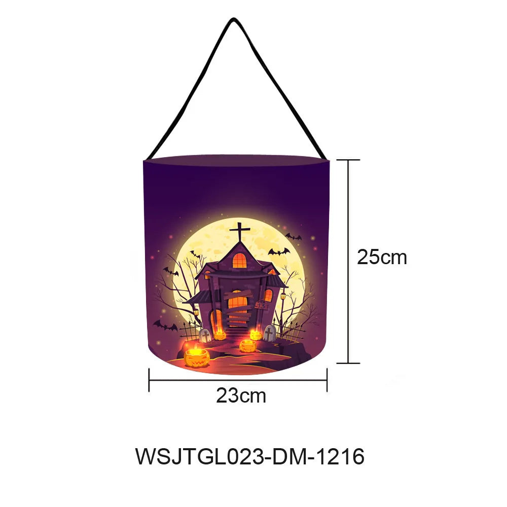 Cesta Dobrável Halloween 1 peças de luz de LED, sacos de doces ou travessuras Halloween