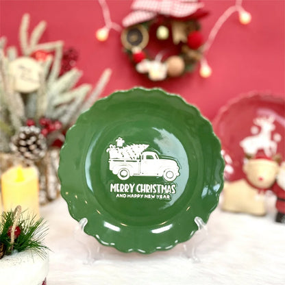 Bule de Chá em Formato de Árvore de Natal (820ml) e Bule de Porcelana Árvore de Natal Decorativo Cerâmica