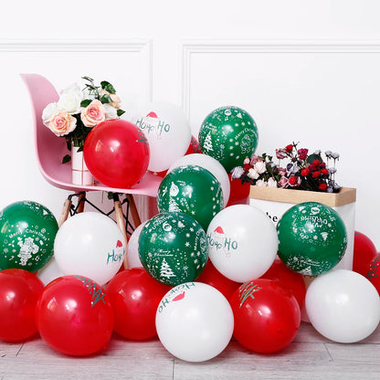 10/30pcs Balão De Látex Do Dia De Natal Elk Feliz Decoração De Sala Balões