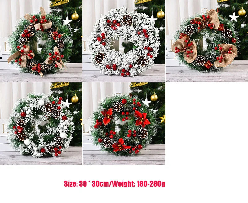 Guirlanda de Natal Nova Guirlanda de Decoração Natal Simulação Feito à Mão