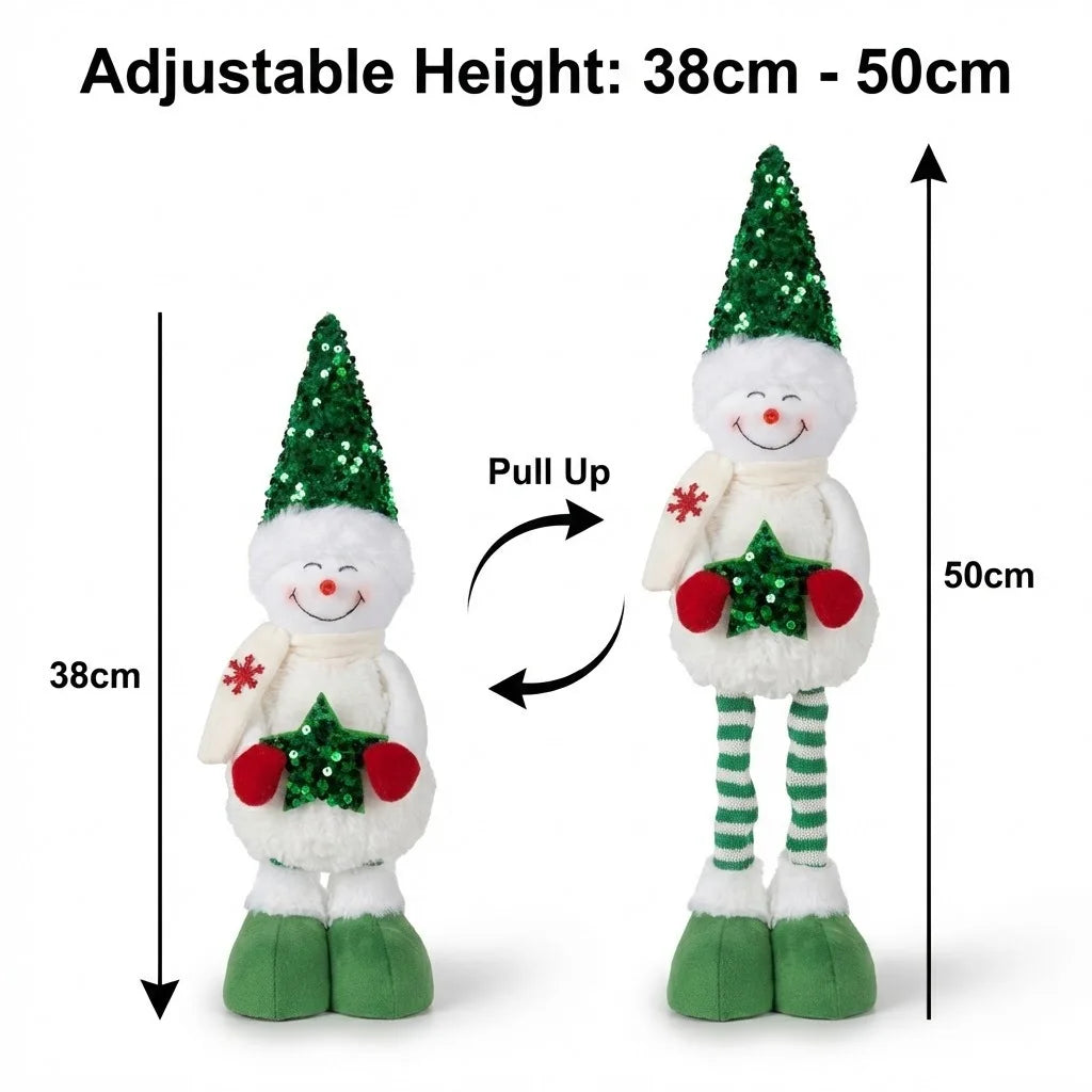Boneco de Natal Genérica Estatueta Decoração de Natal Retrátil Novidade Esticável