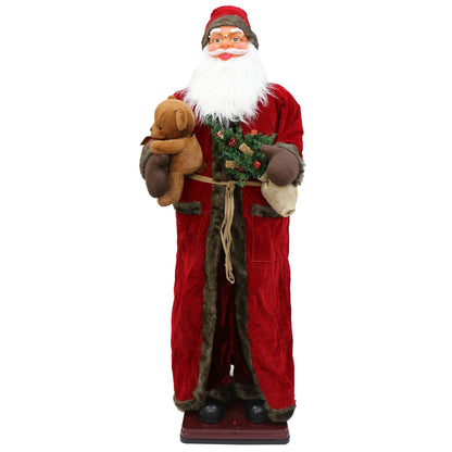 Boneco Papai Noel de Shopping Decoração 1.8 metros e Papai Noel Musical com Saxofone