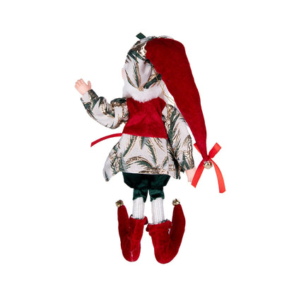 Enfeite Elfo Verde e Vermelho 45cm e 55cm Merita, Personagens Natalinos para Decoração