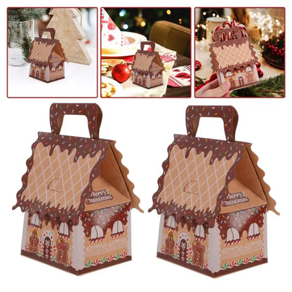 Caixa de presente, 10 caixas de papel com design de casa fofa para doces, presentes natal