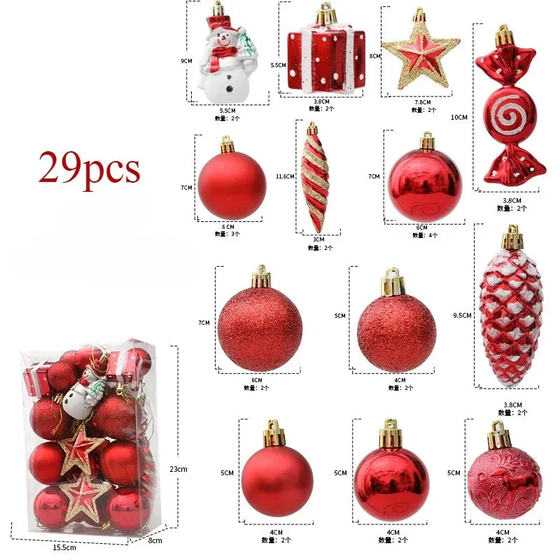 Bolas de natal Enfeites de Natal colorido inquebráveis, 50 peças, plástico, pendurar, Natal